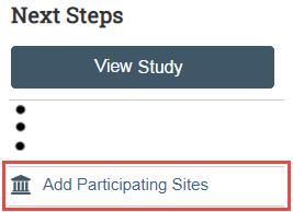 Add participating sites activity button