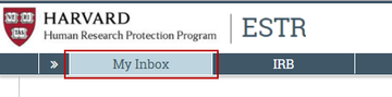 Image highlighting the inbox link