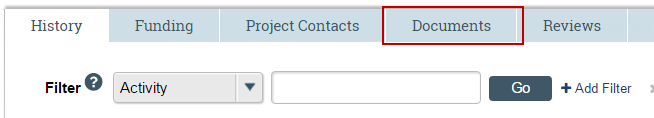 Image of the document tab in the workspace